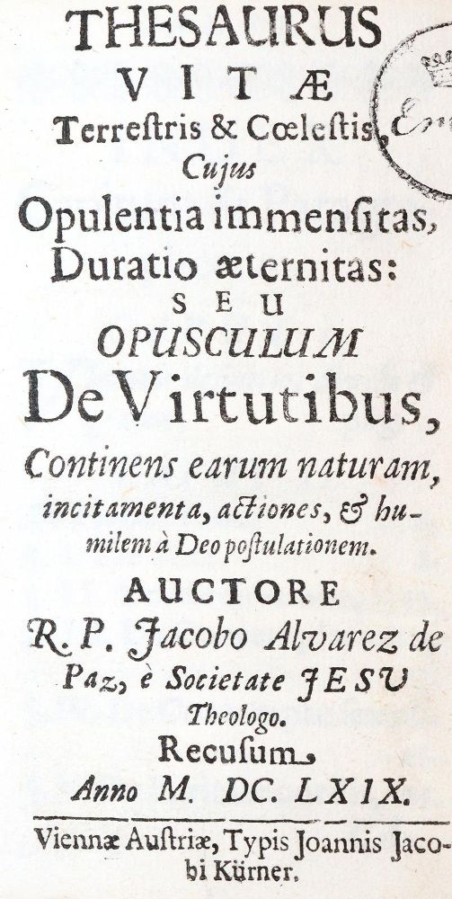 Große Abbildung Nr.1: 140-18 Alvarez de Paz,J.: (Alte Drucke, Handschriften und Theologie)