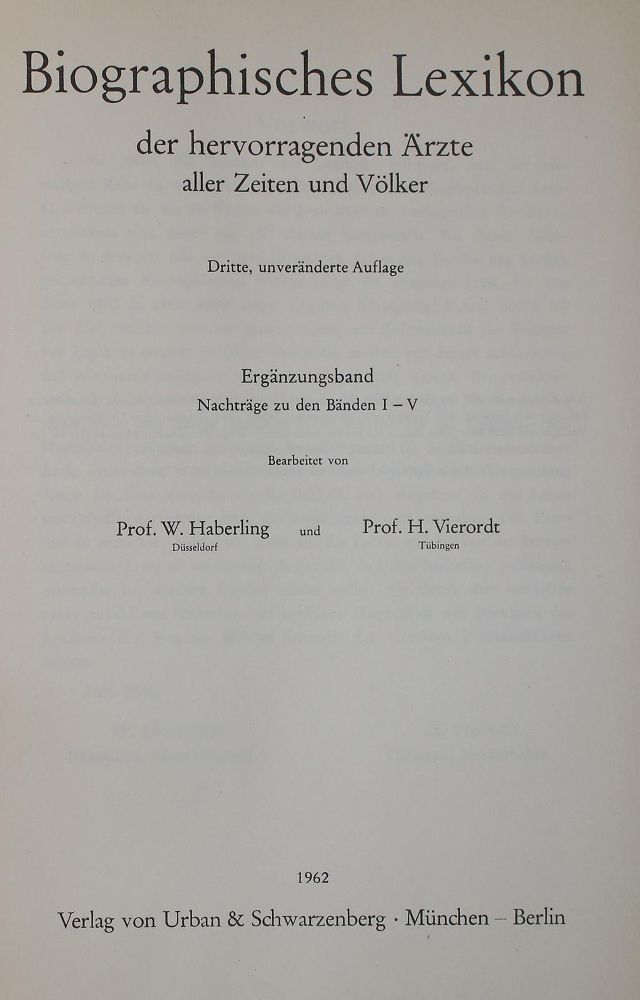 Große Abbildung Nr.1: 140-1814 Hirsch,A. (Hrsg.).: (Medizin)