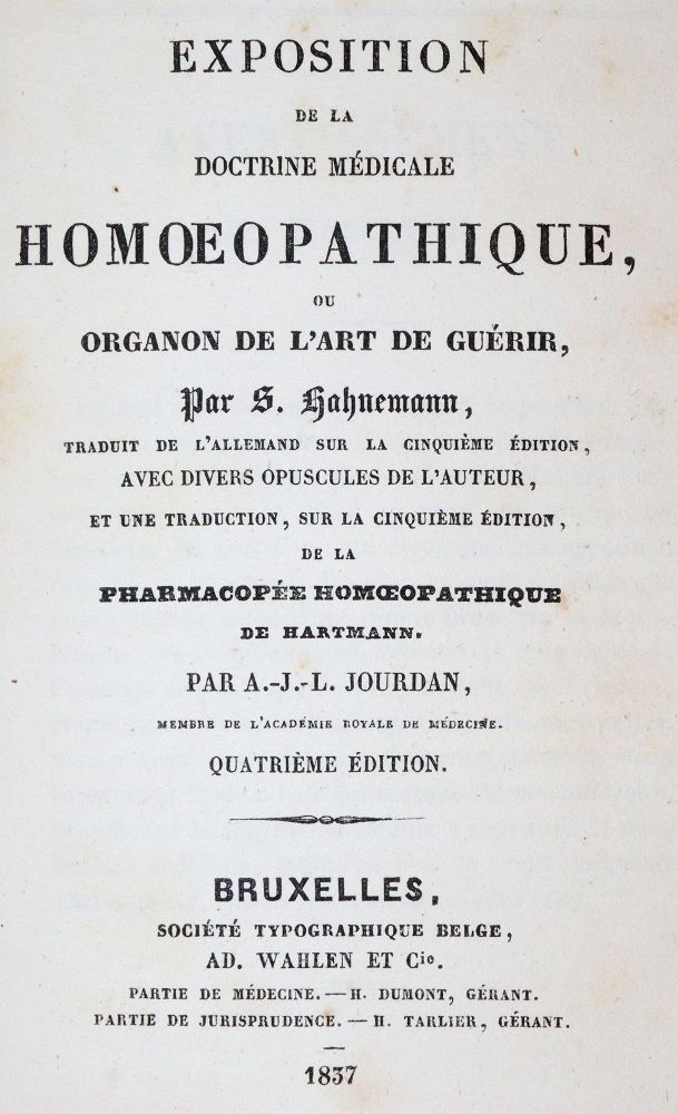 Große Abbildung Nr.1: 140-1817 Hahnemann,S.: (Medizin, Homöopathie)