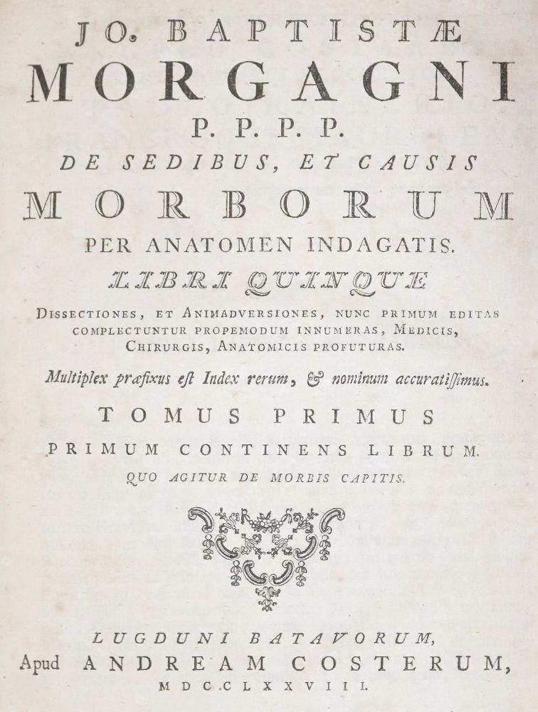 Große Abbildung Nr.1: 140-1832 Morgagni,G.B.: (Medizin)