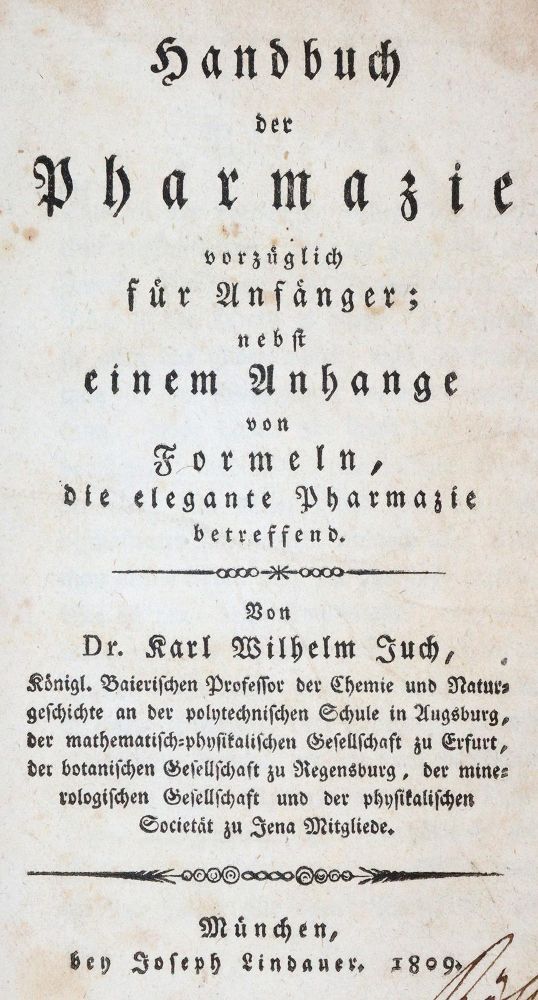 Große Abbildung Nr.1: 140-1840 Juch,K.W.: (Medizin, Pharmazie)
