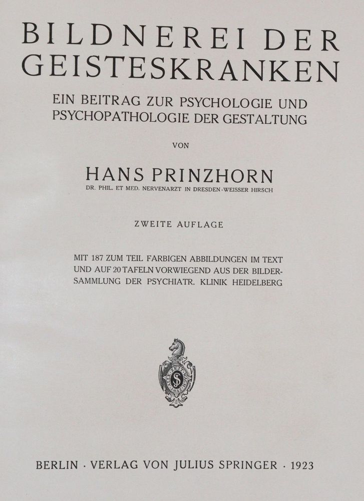 Große Abbildung Nr.1: 140-1851 Prinzhorn,H.: (Medizin)