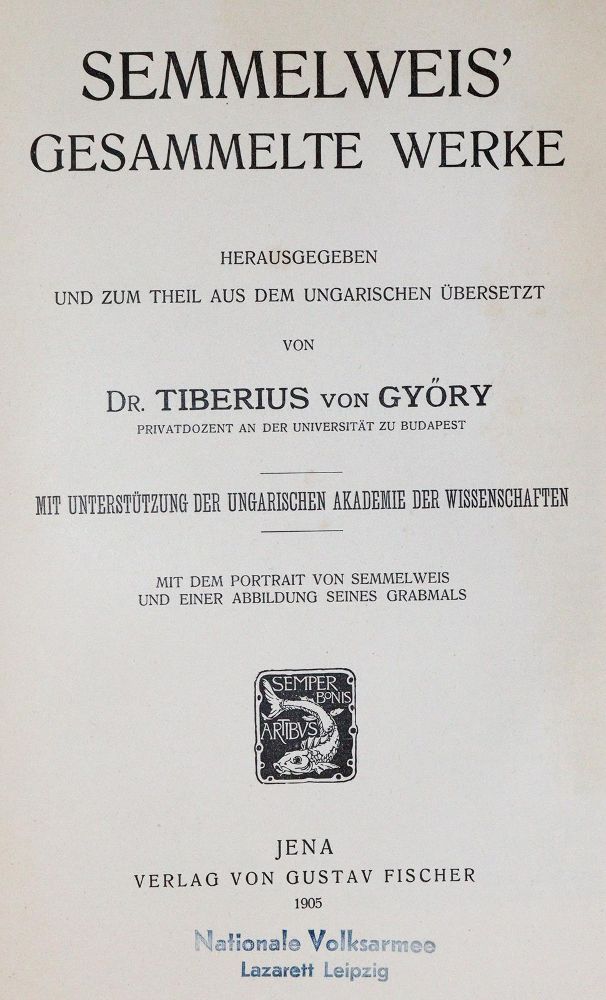 Große Abbildung Nr.1: 140-1867 Semmelweis,I.P.: (Medizin)