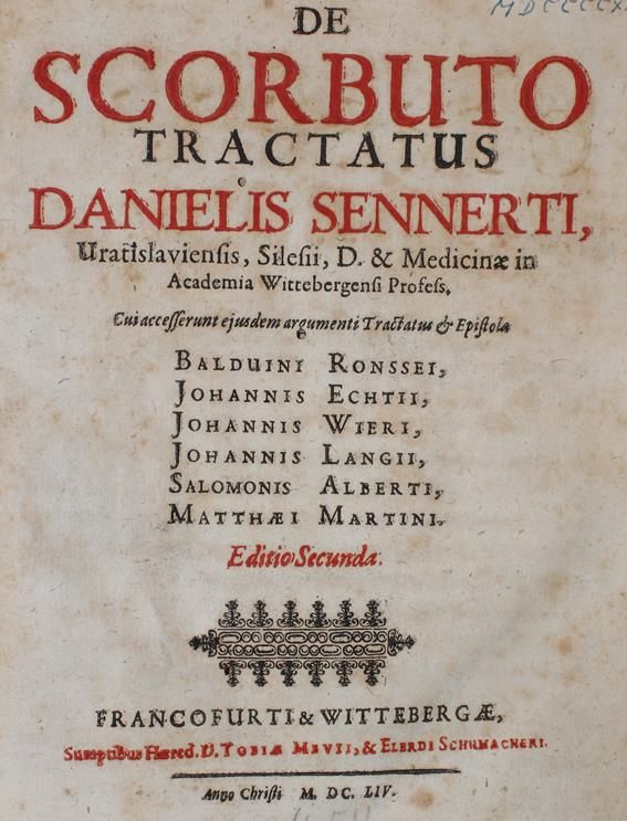 Große Abbildung Nr.1: 140-1868 Sennert,D.: (Medizin, Skorbut)