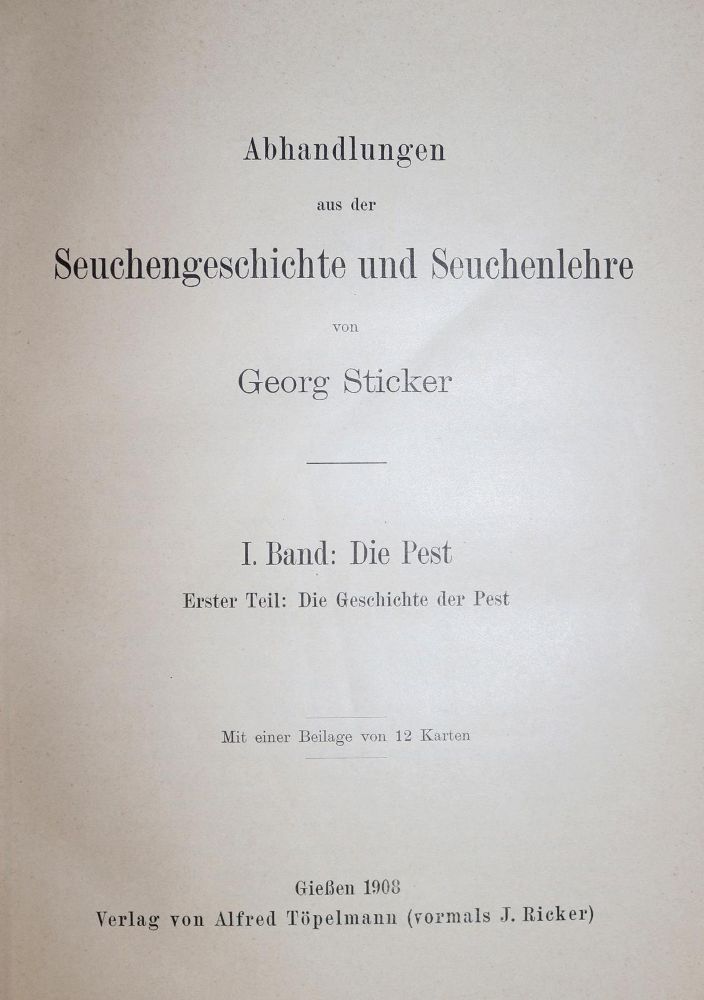 Große Abbildung Nr.1: 140-1871 Sticker,G.: (Medizin)