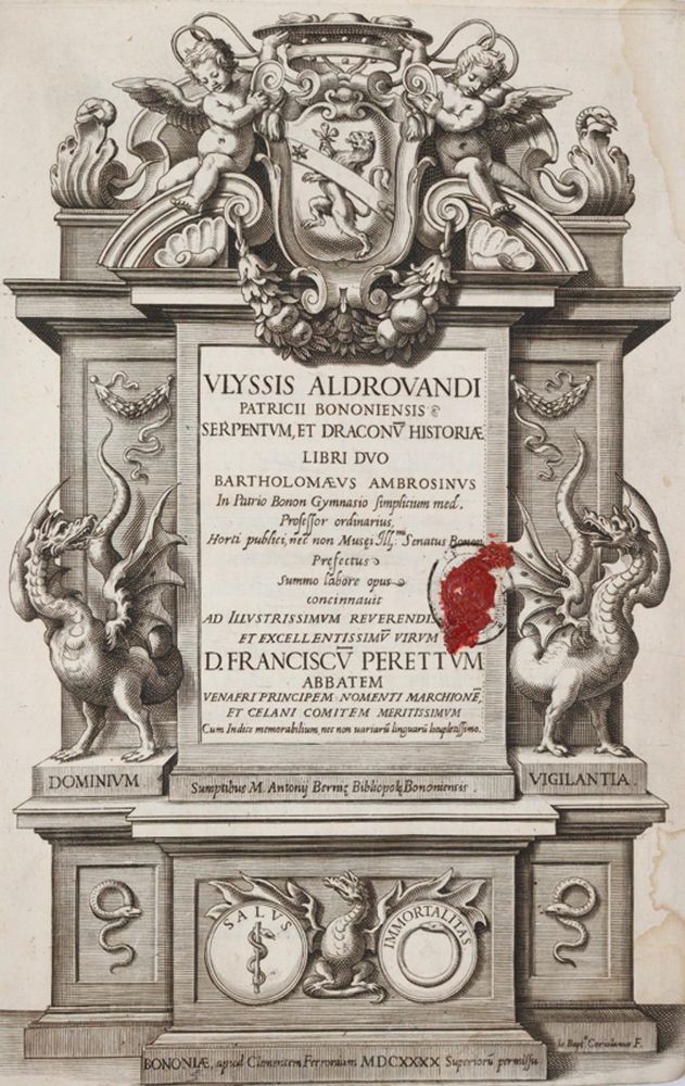 Große Abbildung Nr.1: 140-1884 Aldrovandi,U.: (Zoologie)