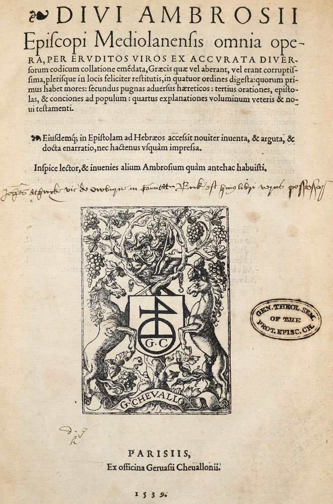 Große Abbildung Nr.1: 140-19 Ambrosius,A.: (Alte Drucke, Handschriften und Theologie)