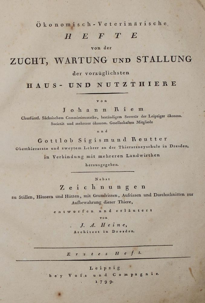 Große Abbildung Nr.1: 140-1915 Riem,J. u. G.S.Reutter.: (Zoologie, Pferde)
