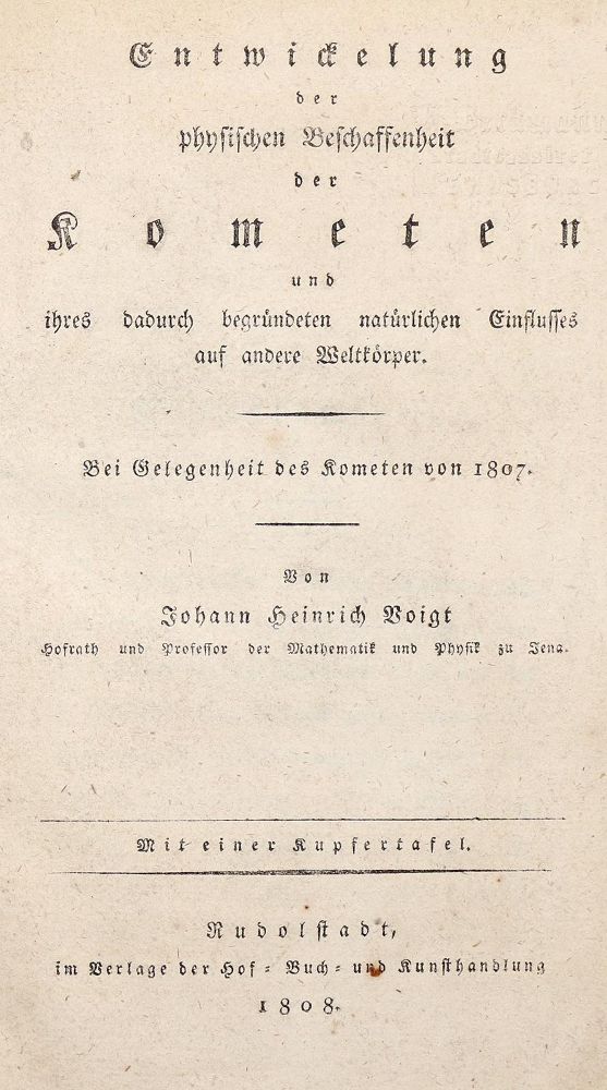 Große Abbildung Nr.1: 140-1957 Voigt,J.H.: (Verschiedene Gebiete - Varia, Astronomie)