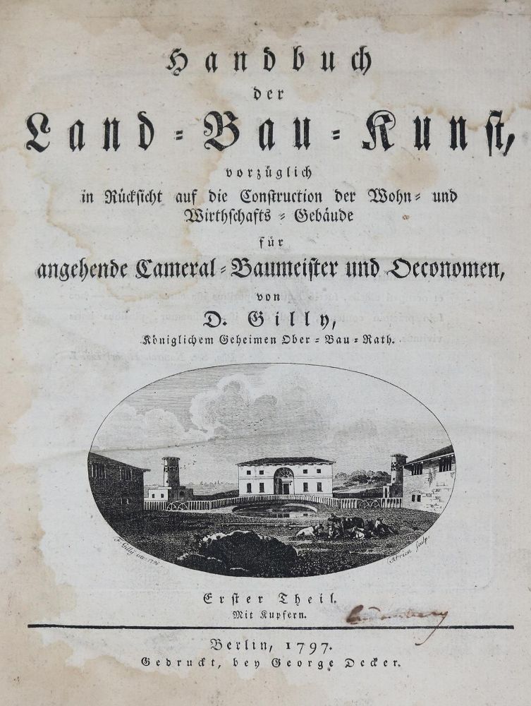 Große Abbildung Nr.2: 140-1962 Gilly,D.: (Verschiedene Gebiete - Varia, Bauwesen)