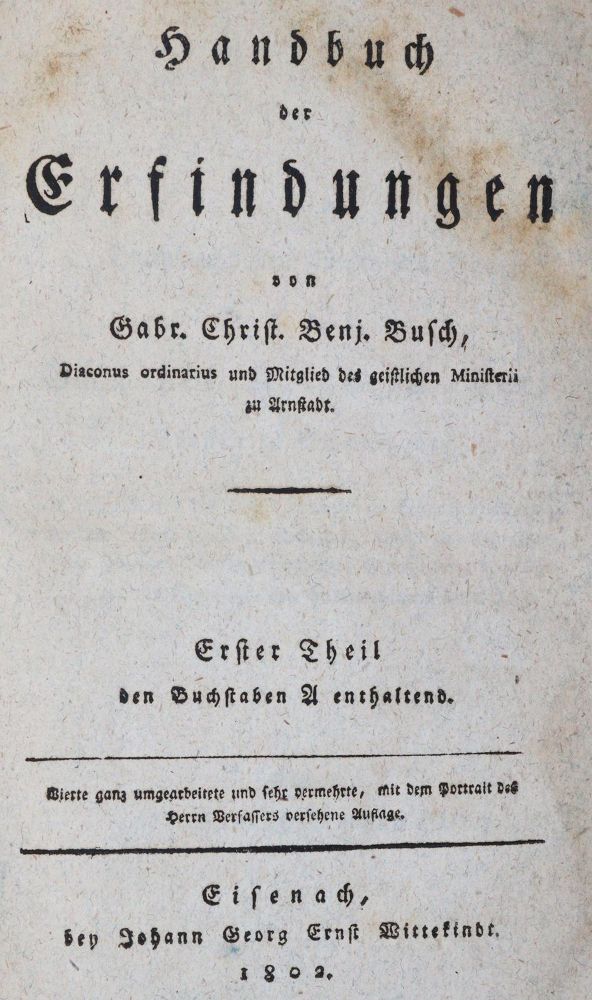 Große Abbildung Nr.1: 140-1972 Busch,G.C.B.: (Verschiedene Gebiete - Varia)