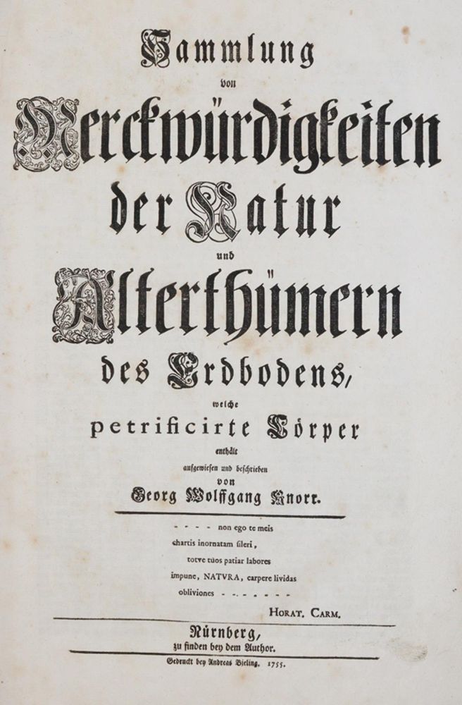 Große Abbildung Nr.1: 140-1996 Knorr,G.W.: (Verschiedene Gebiete - Varia, Geologie - Mineralogie u. Paläontologie)