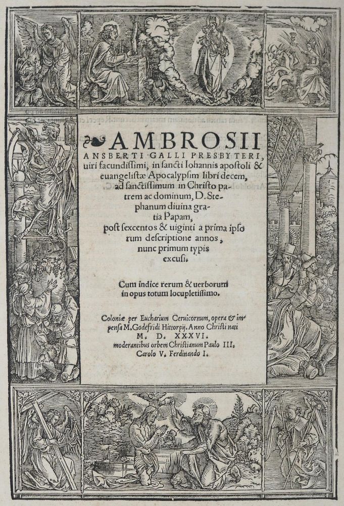 Große Abbildung Nr.3: 140-20 Ambrosius Autpertus.: (Alte Drucke, Handschriften und Theologie)