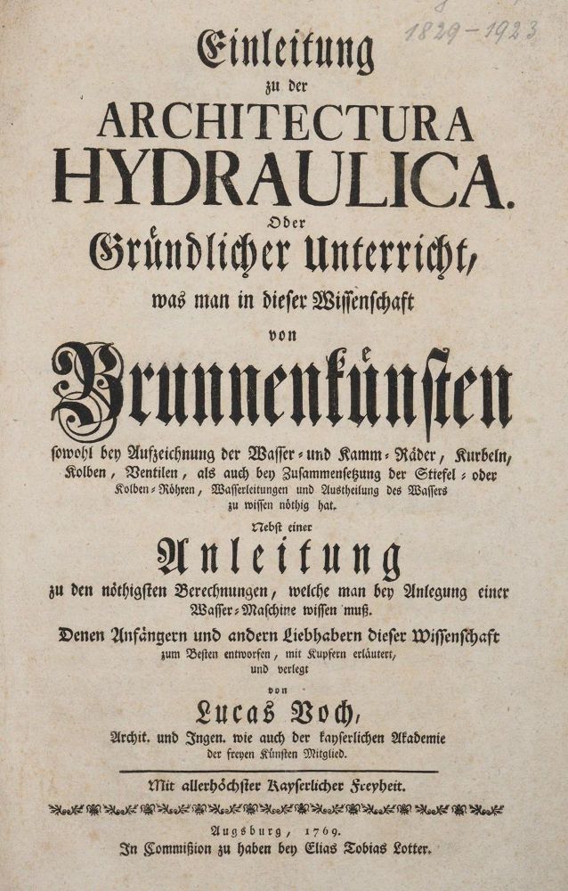 Große Abbildung Nr.1: 140-2007 Voch,L.: (Verschiedene Gebiete - Varia, Hydraulik)