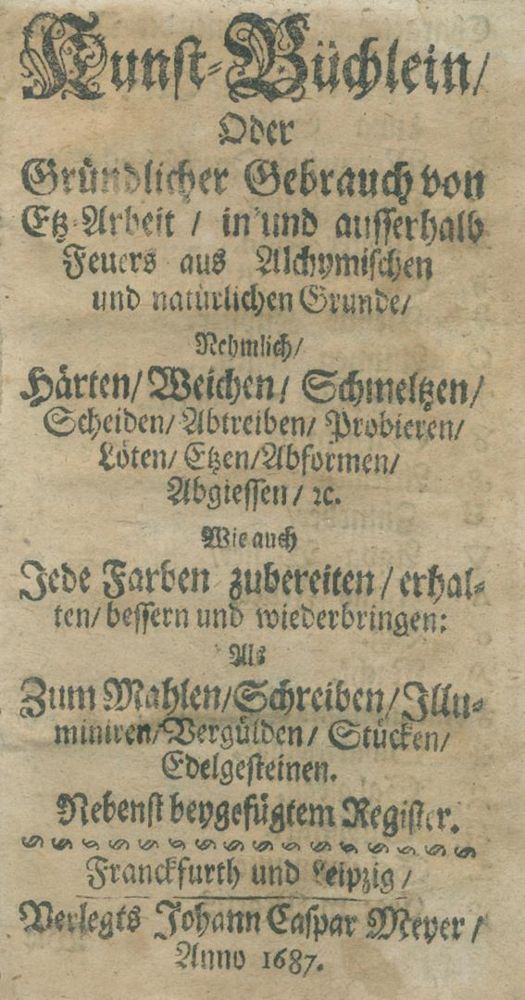 Große Abbildung Nr.1: 140-2015 Kunst-Büchlein,: (Verschiedene Gebiete - Varia)