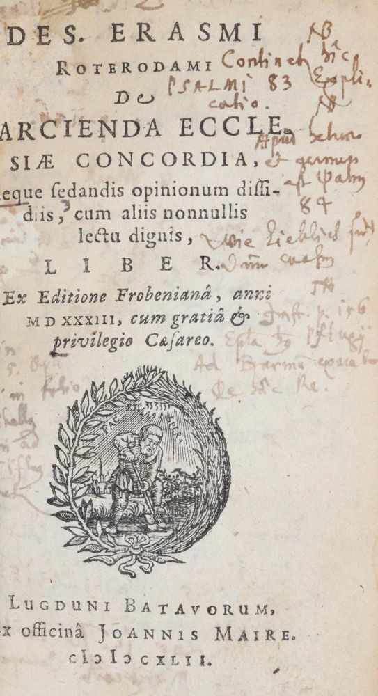 Große Abbildung Nr.81: 140-202 Erasmus Roterodamus,D.: (Alte Drucke, Handschriften und Theologie)