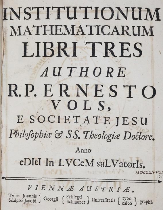 Große Abbildung Nr.1: 140-2031 Vols,E.: (Verschiedene Gebiete - Varia, Mathematik)
