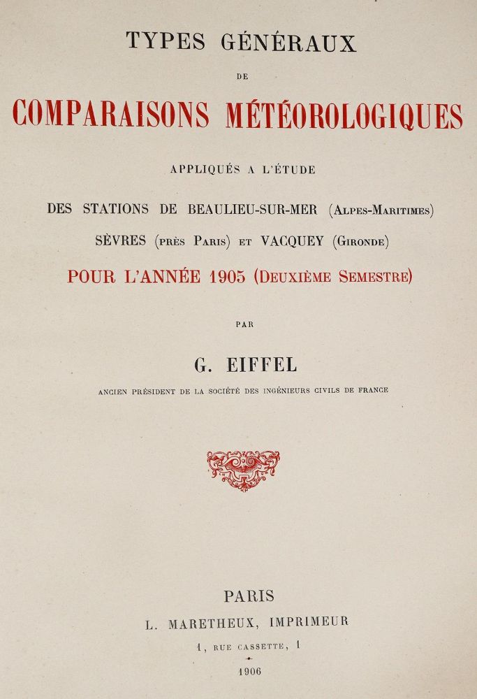 Große Abbildung Nr.1: 140-2036 Eiffel,G.: (Verschiedene Gebiete - Varia, Meteorologie)