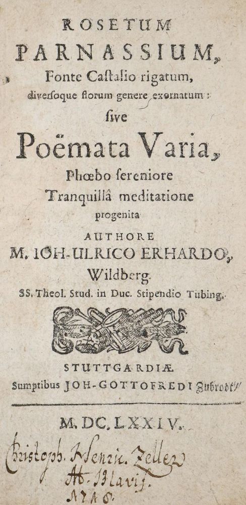 Große Abbildung Nr.1: 140-204 Erhard,J.U.: (Alte Drucke, Handschriften und Theologie)