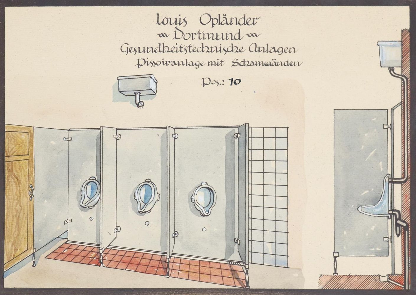 Große Abbildung Nr.1: 140-2054 Louis Opländer: (Verschiedene Gebiete - Varia, Sanitärartikel)