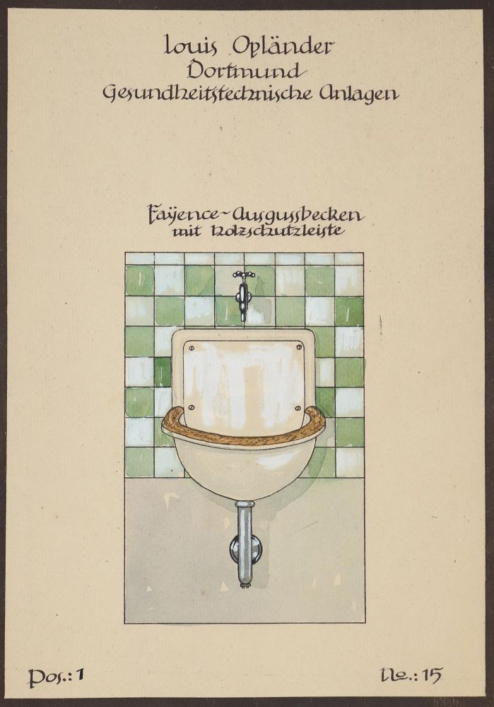 Große Abbildung Nr.2: 140-2054 Louis Opländer: (Verschiedene Gebiete - Varia, Sanitärartikel)