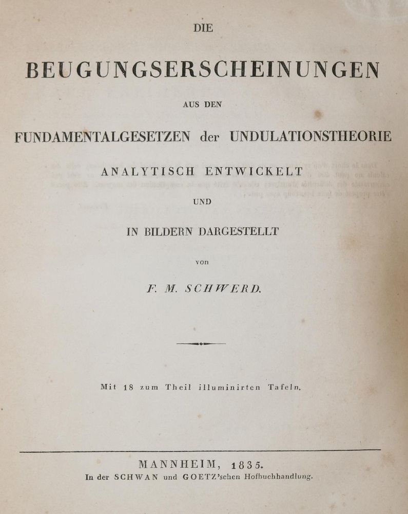 Große Abbildung Nr.2: 140-2061 Schwerd,F.M.: (Verschiedene Gebiete - Varia)