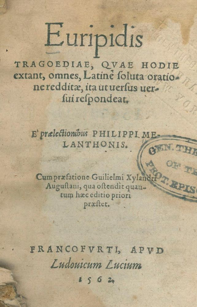 Große Abbildung Nr.1: 140-207 Euripides.: (Alte Drucke, Handschriften und Theologie)
