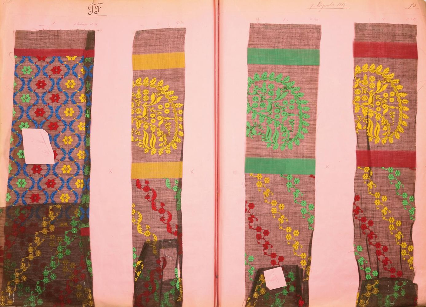 Große Abbildung Nr.1: 140-2075 Stoffmusterbuch: (Verschiedene Gebiete - Varia, Textil)