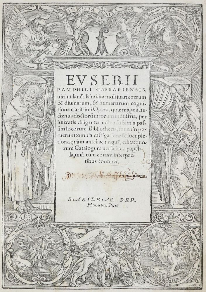 Große Abbildung Nr.1: 140-208 Eusebius,P.C.: (Alte Drucke, Handschriften und Theologie)