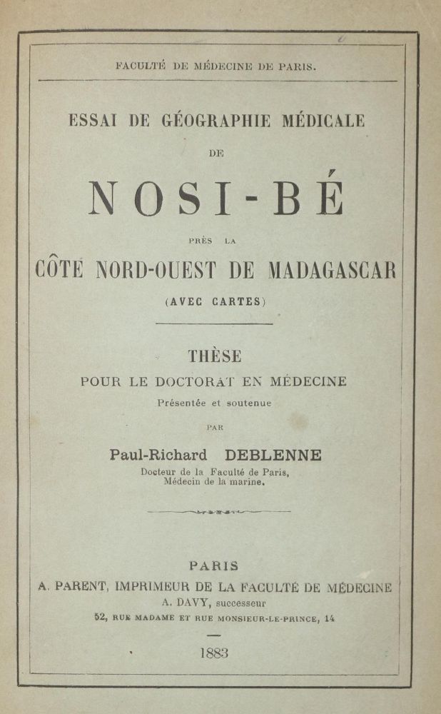 Große Abbildung Nr.1: 140-2098 Deblenne,P.R.: (Afrika, Madagaskar)