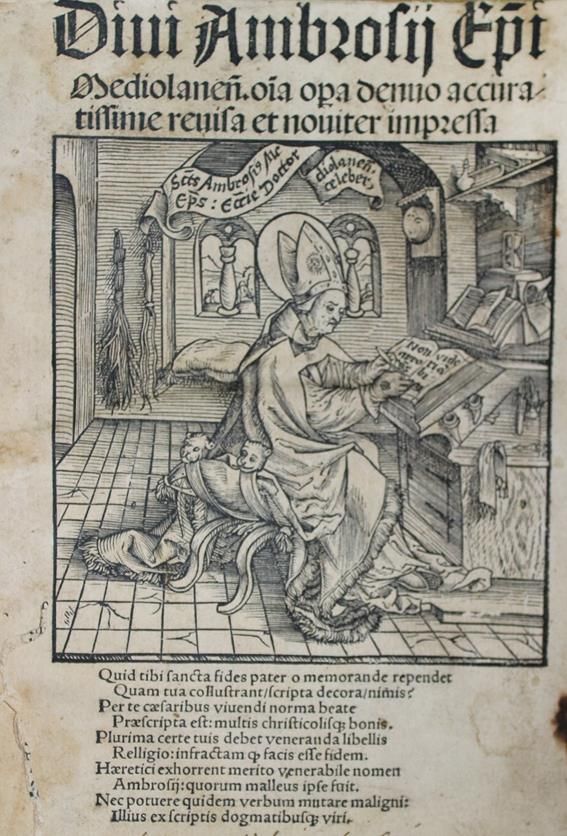 Große Abbildung Nr.1: 140-21 Ambrosius von Mailand.: (Alte Drucke, Handschriften und Theologie)