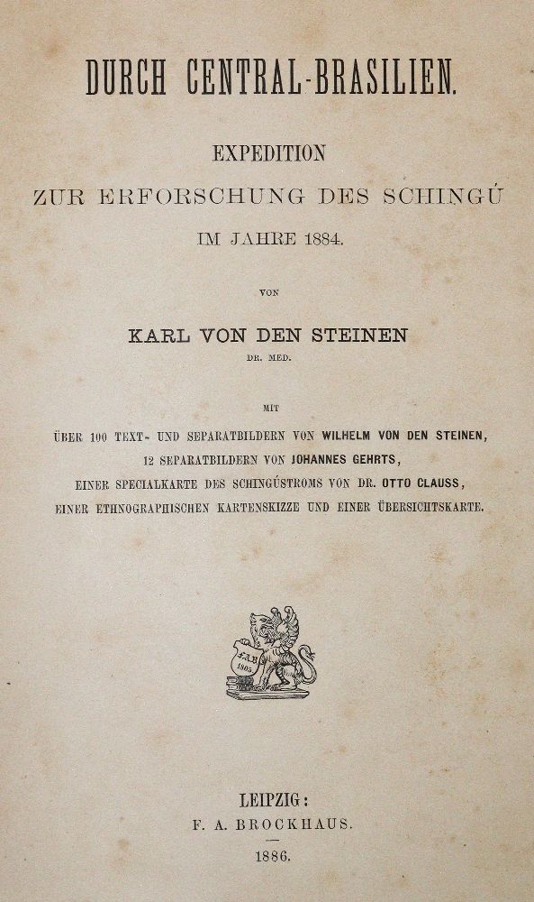 Große Abbildung Nr.1: 140-2110 Steinen,K.v.d.: (Amerika, Brasilien)