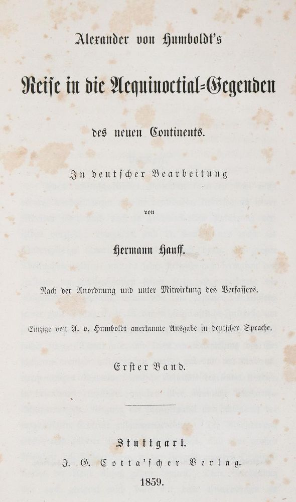 Große Abbildung Nr.1: 140-2123 Humboldt,A.v.: (Amerika)