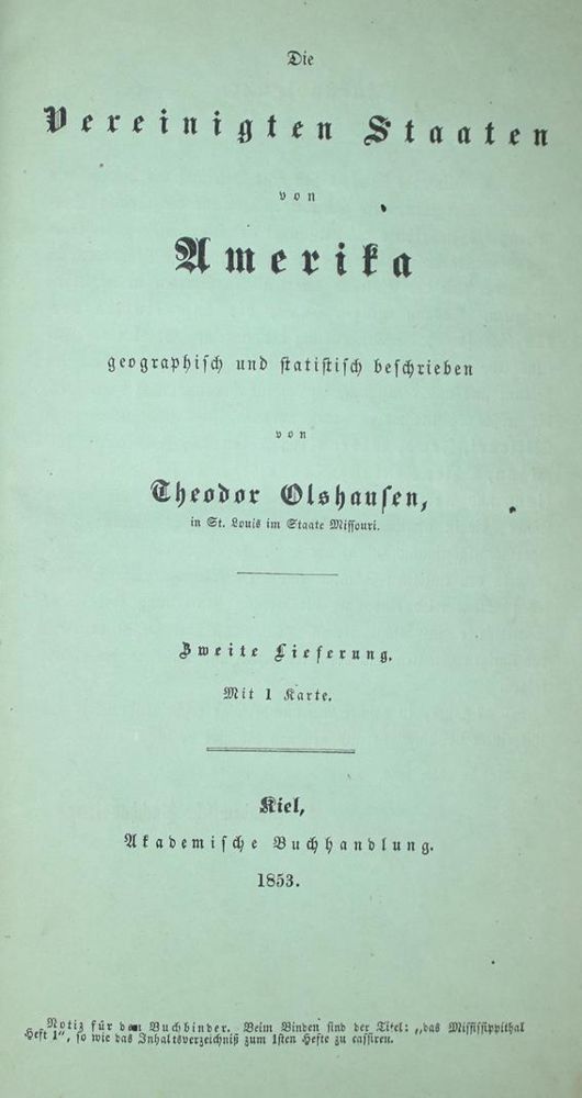 Große Abbildung Nr.1: 140-2130 Olshausen,T.: (Amerika)