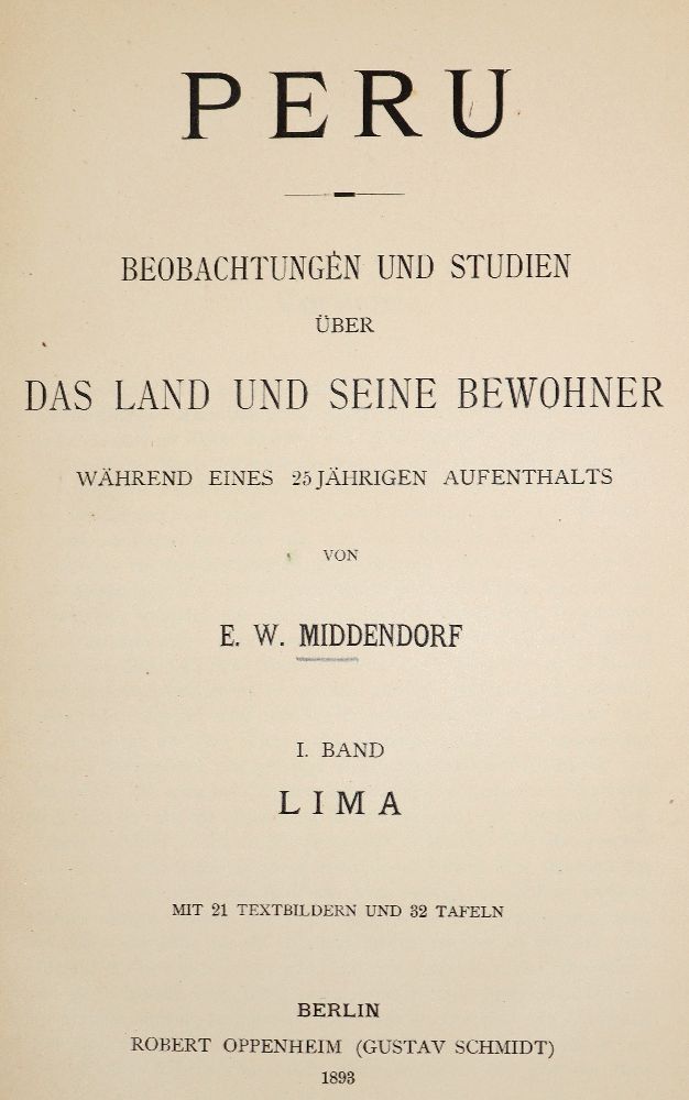 Große Abbildung Nr.1: 140-2131 Middendorf,E.W.: (Amerika, Peru)