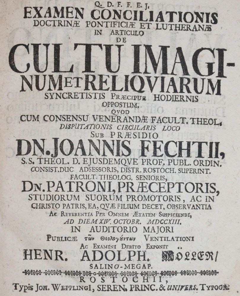 Große Abbildung Nr.31: 140-214 Fecht,J.: (Alte Drucke, Handschriften und Theologie)