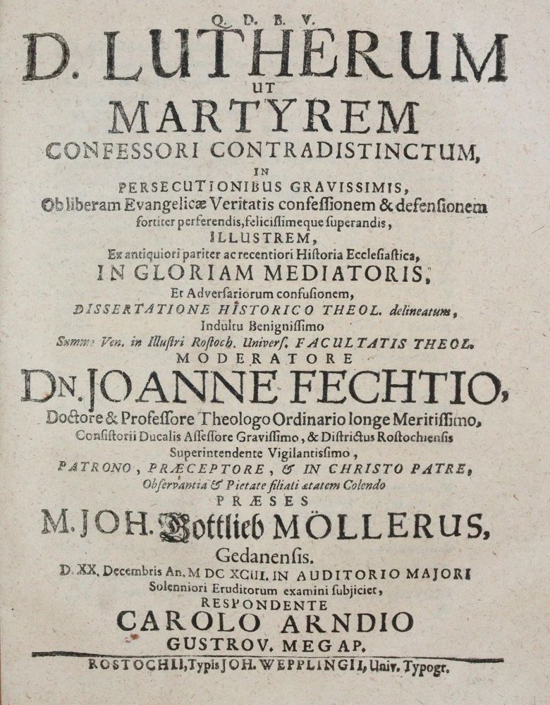 Große Abbildung Nr.32: 140-214 Fecht,J.: (Alte Drucke, Handschriften und Theologie)