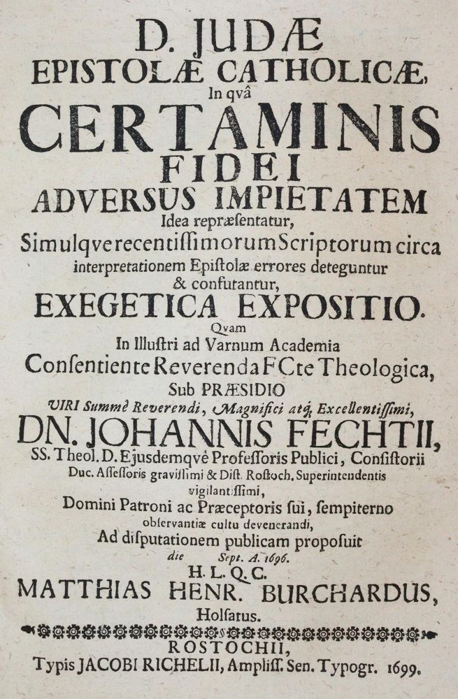 Große Abbildung Nr.33: 140-214 Fecht,J.: (Alte Drucke, Handschriften und Theologie)