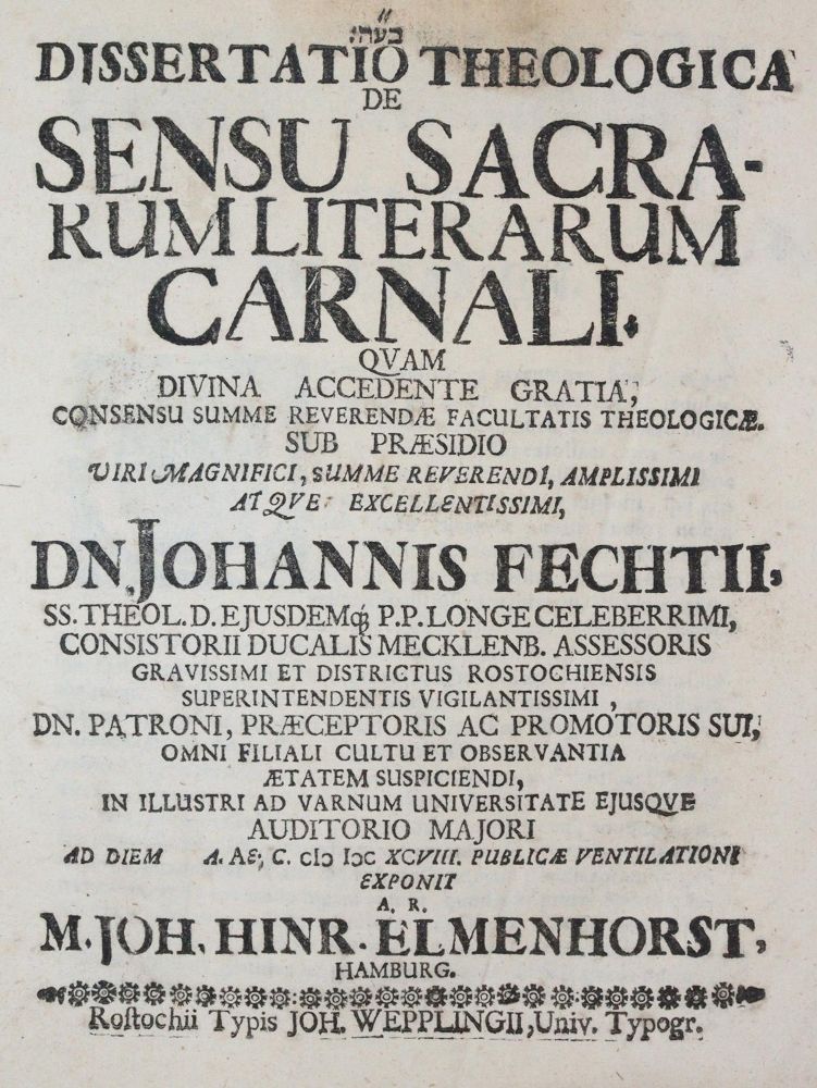 Große Abbildung Nr.35: 140-214 Fecht,J.: (Alte Drucke, Handschriften und Theologie)