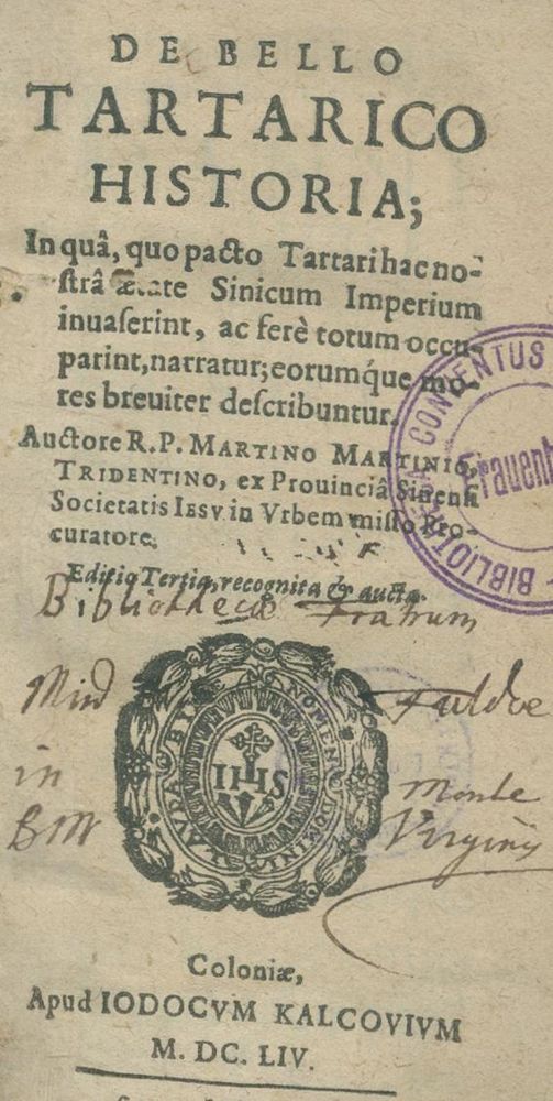 Große Abbildung Nr.1: 140-2164 Martini,M.: (Asien, China)