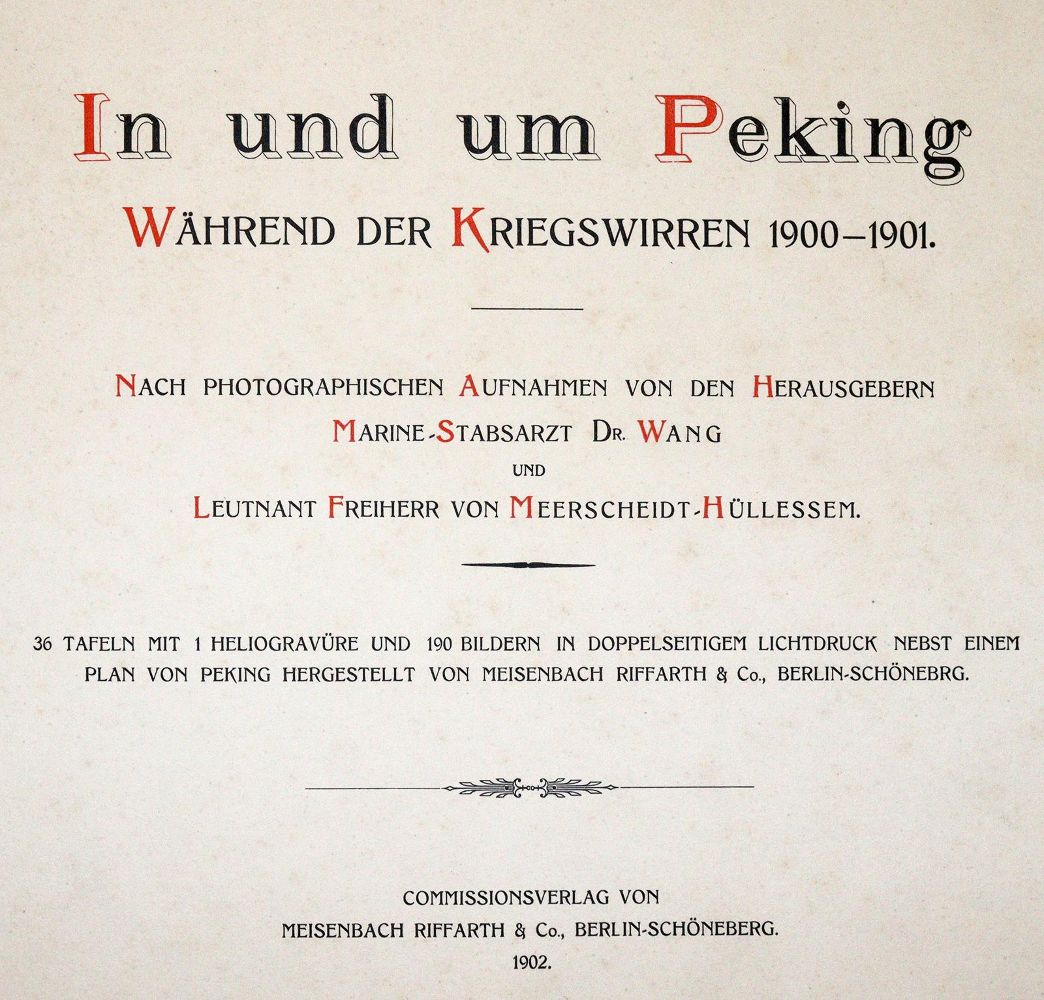 Große Abbildung Nr.1: 140-2169 Wang,L. u. F.v.Meerscheidt-Hüllessern.: (Asien, China)