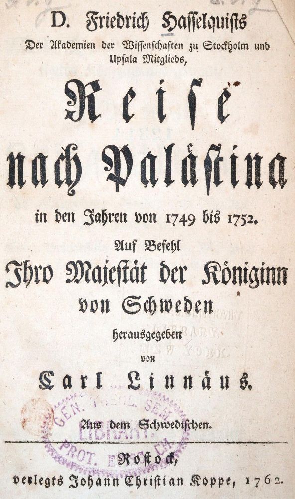 Große Abbildung Nr.1: 140-2204 Hasselquist,F.: (Asien, Palästina)