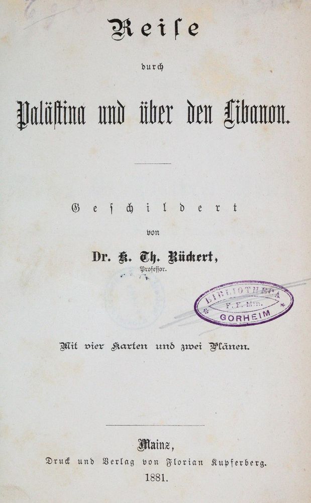 Große Abbildung Nr.2: 140-2206 Rückert,K.T.: (Asien, Palästina)