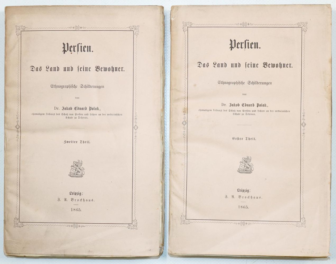 Große Abbildung Nr.1: 140-2207 Polak,J.E.: (Asien, Persien)