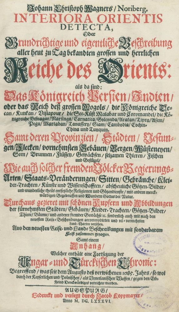 Große Abbildung Nr.2: 140-2228 Wagner,J.C.: (Asien)