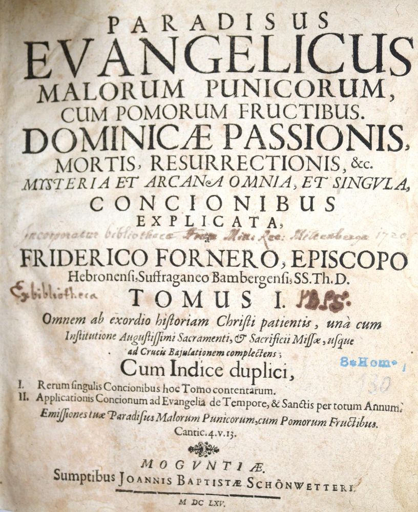 Große Abbildung Nr.1: 140-223 Förner,F.: (Alte Drucke, Handschriften und Theologie)