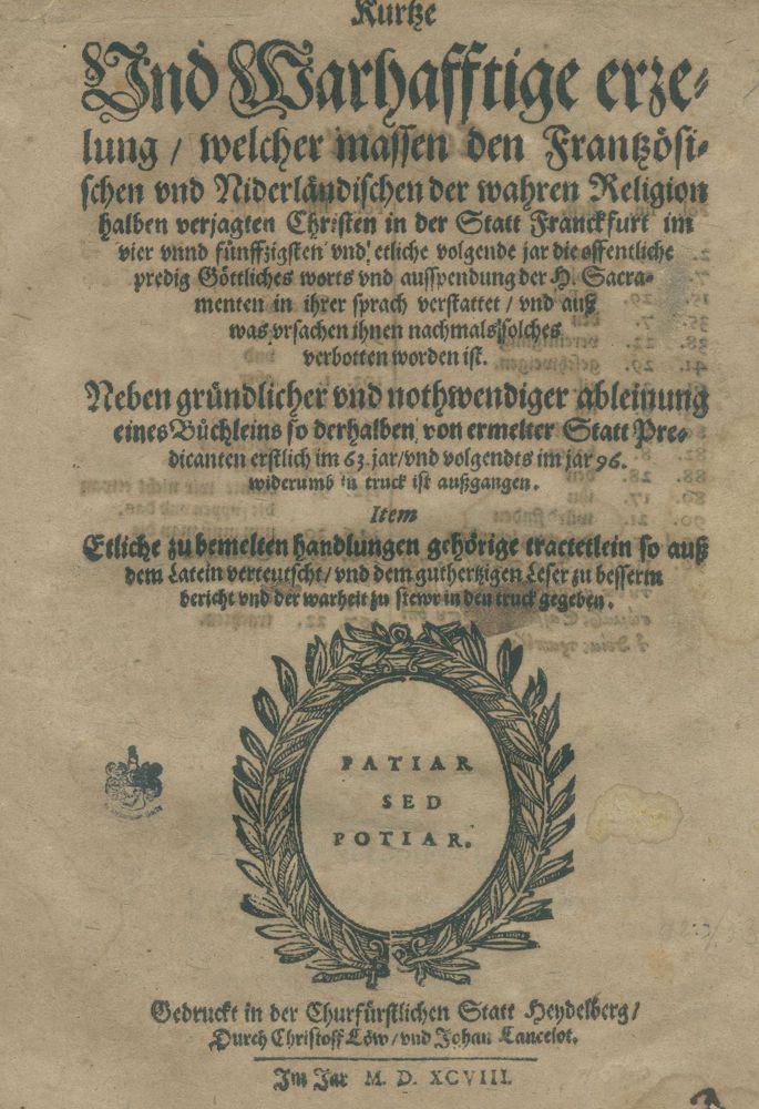 Große Abbildung Nr.1: 140-228 (Dathenus, P.).: (Frankfurt)