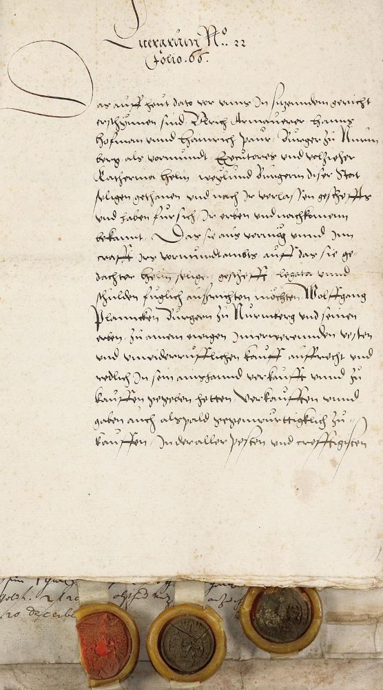 Große Abbildung Nr.1: 140-2286 Nürnberg.: (Deutschland, Handschriften)