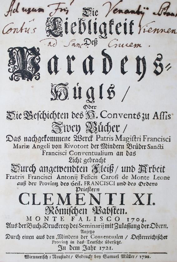 Große Abbildung Nr.1: 140-23 Angeli,F.M.: (Alte Drucke, Handschriften und Theologie)