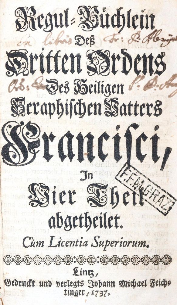Große Abbildung Nr.1: 140-230 Franz von Assisi.: (Alte Drucke, Handschriften und Theologie)